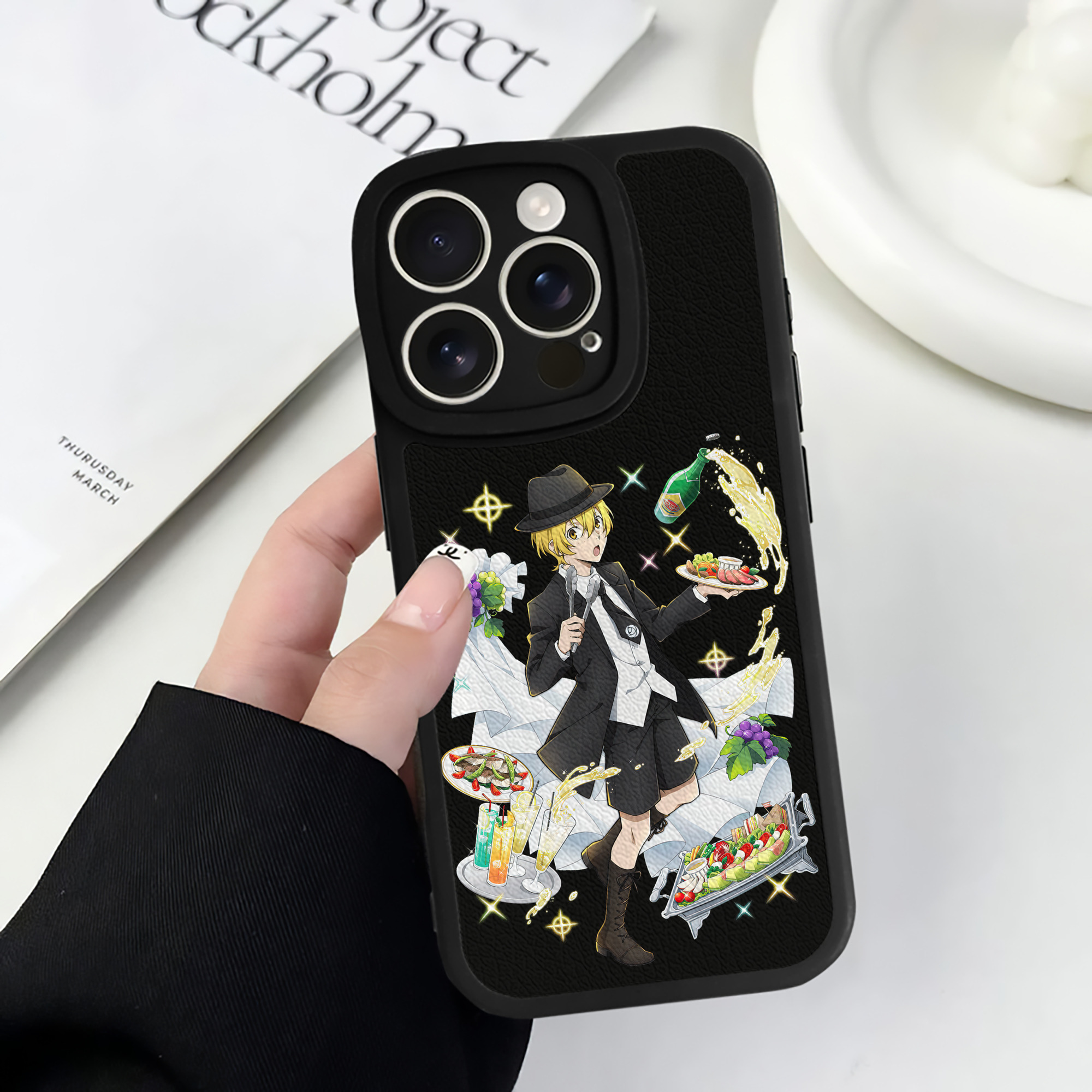 （画像用） 文豪ストレイドッグス Bungo Stray Dogs 【iPhone 16シリーズ対応】シリコンスマホケース（レザー調） 材質：シリコン